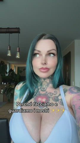 big tits cleavage goth huge tits italian tattoo tiktok tits gif