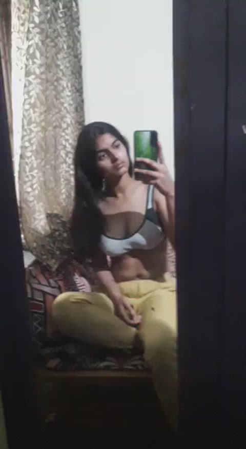 boobs desi groping mirror selfie striptease amateur-girls gif