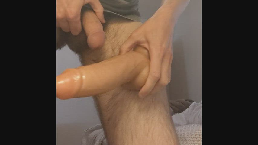 asshole dildo gape gay hairy gif