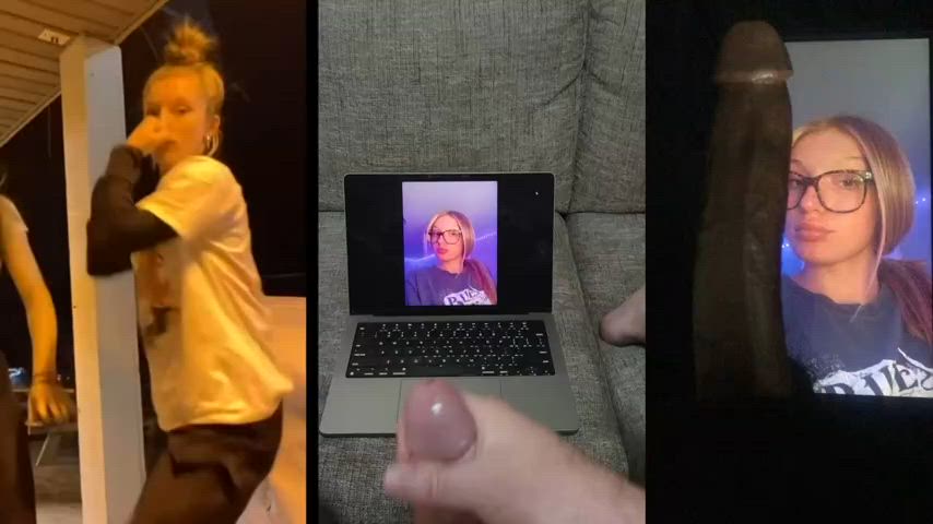 The blonde compilation TikTok tribute twerking porn gif had been playing on the screen