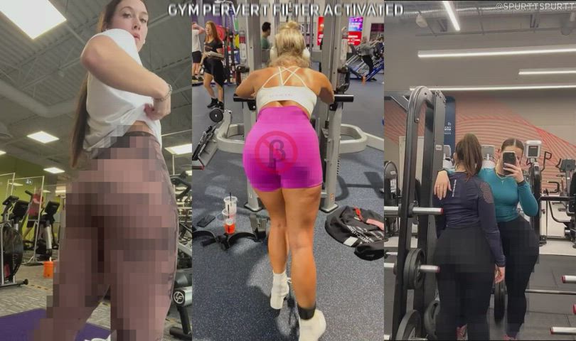 ass censored femdom gym leggings workout gif