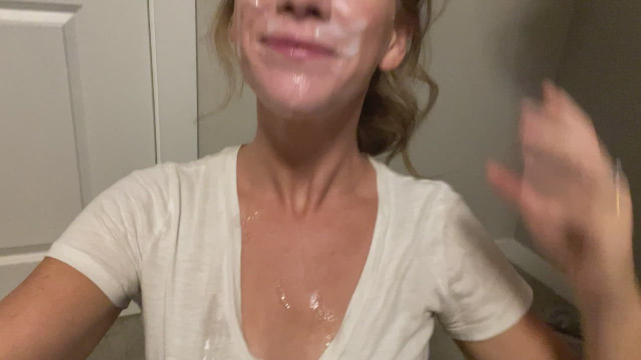 this girl is spectacular ... covered in cum and satisfied