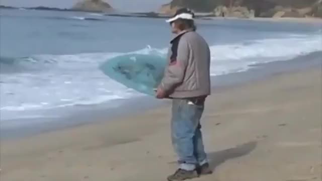 This man trying to take on the waves