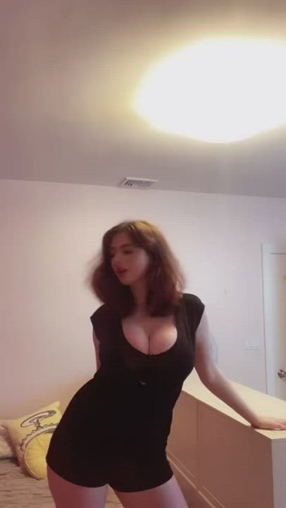 Big Tits Bouncing Tits Dancing Jiggling TikTok gif