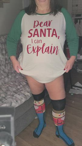 bbw chubby knee high socks tits titty drop gif