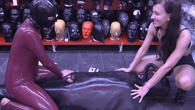 femdom fetish latex rubber gif