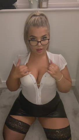 big tits boobs tease teasing gif