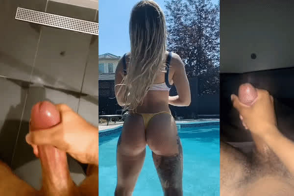 Ass Bikini Booty Cum Cumshot Split Screen Porn Twerking gif