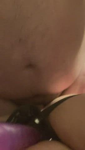 [MF] M cums w/o permission onto her strap on, F makes him clean it up