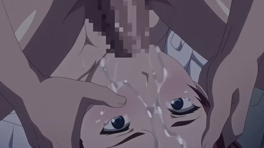 animation censored cum cum in mouth face fuck hentai gif