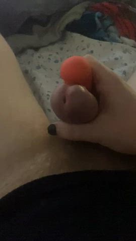 Cumming while holding a vibrator to my cock 😵‍💫