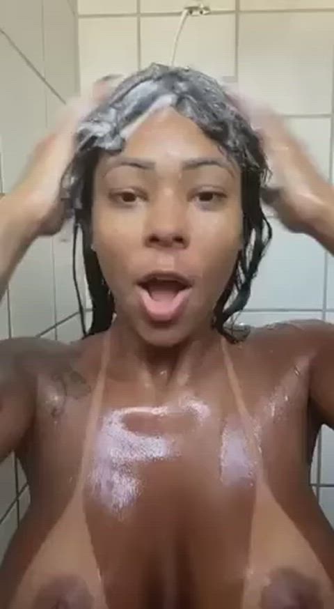 ebony shower tanlines just-boobs gif