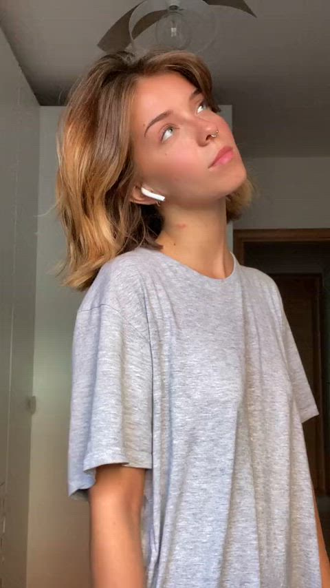 braless teen tiktok gif