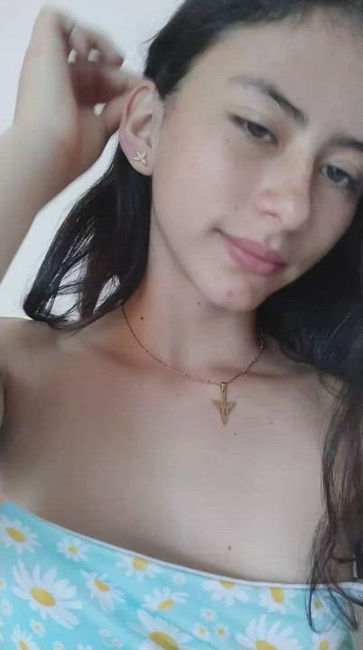 Beautiful very young girl gives away her breasts today, she is amazing in live chat.