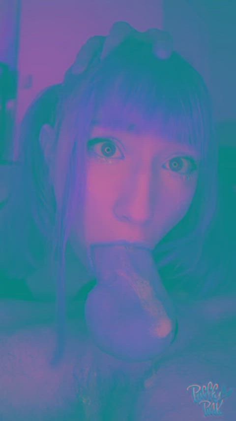 amateur asian blowjob choke cock deepthroat gif
