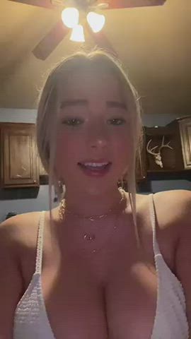 blonde cute tits gif