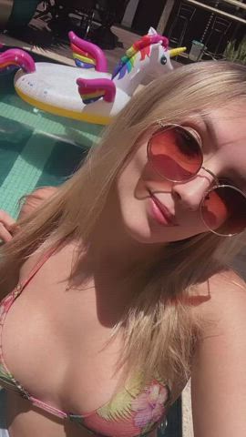 bikini blonde pretty gif