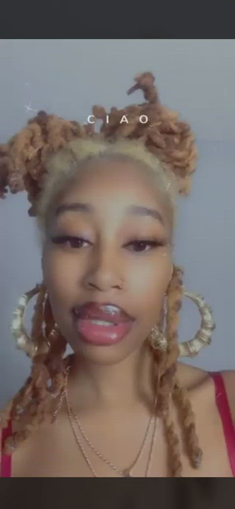 babe cute ebony lips gif