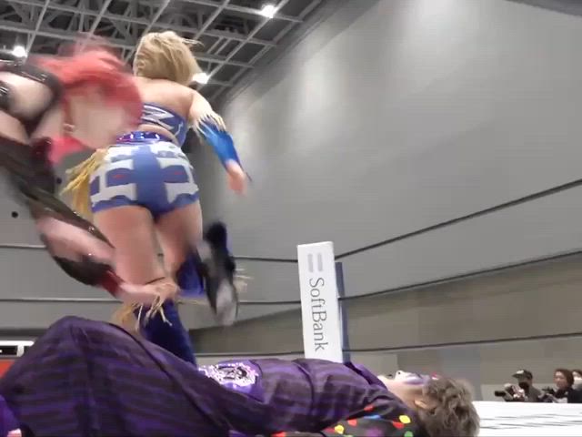 ass japanese wrestling gif