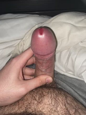 Cock Masturbating Uncut gif