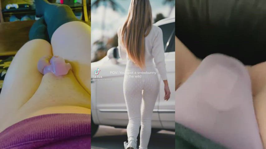 babecock caption chastity split screen porn tiktok gif