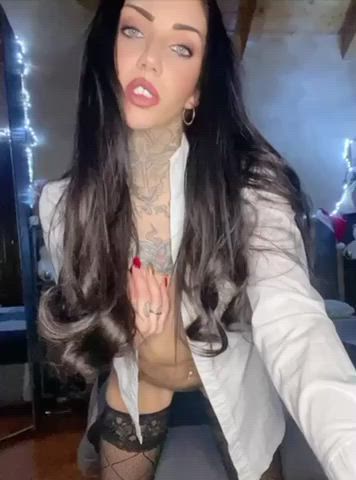 big tits boobs italian milf mom onlyfans secretary slut tattoo gif