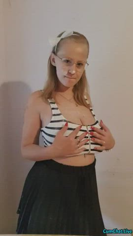 big tits busty glasses huge tits nsfw natural tits teen gif