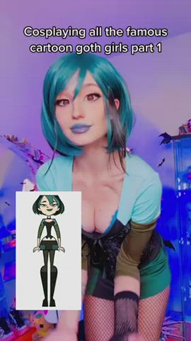 A goth girl cosplaying cartoon goth girls … goth girl inception