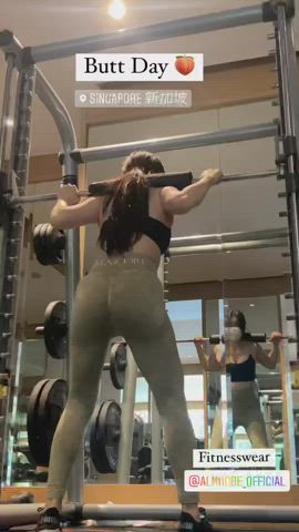 Bubble Butt Gym Squeezing gif