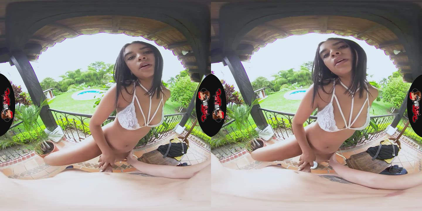 Brunette Latina VR gif