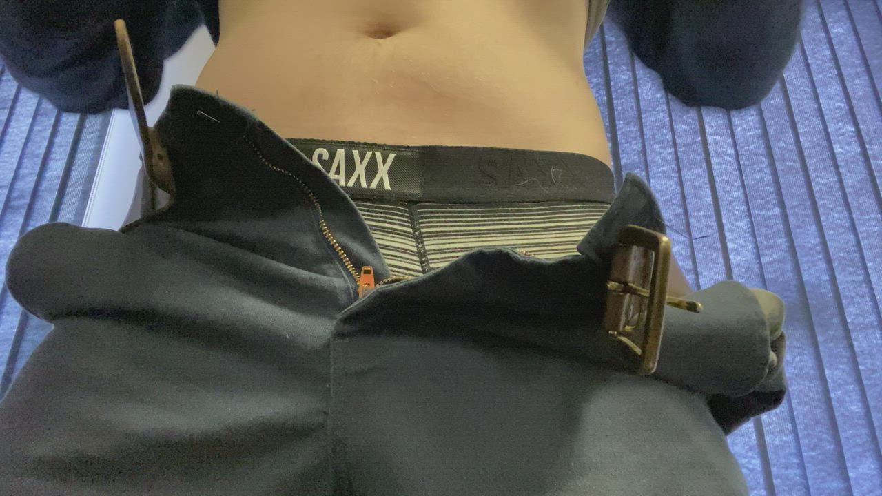 Revealing my cock at work