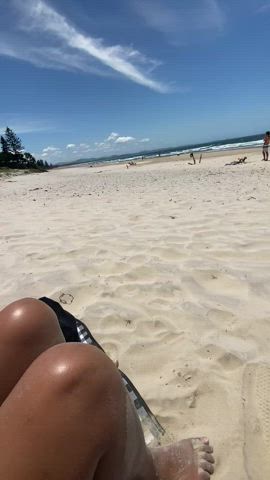 Beach Big Tits Bikini Public gif