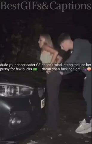ass clapping big tits caption car sex cheating cuckold outdoor rough screaming gif