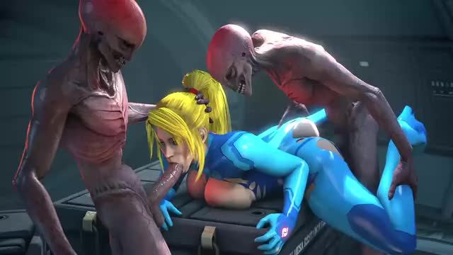 Samus-Aran-Alien-Threesome