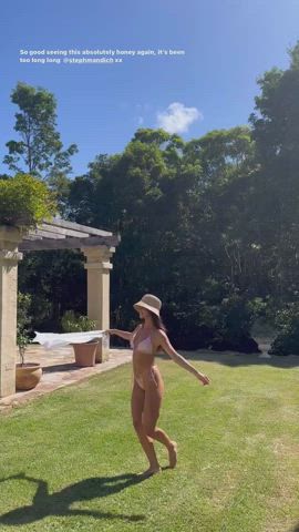 behind the scenes bikini model gif