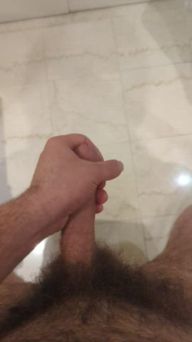 big dick cumshot masturbating gif