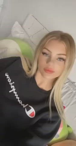 blonde cute pussy gif