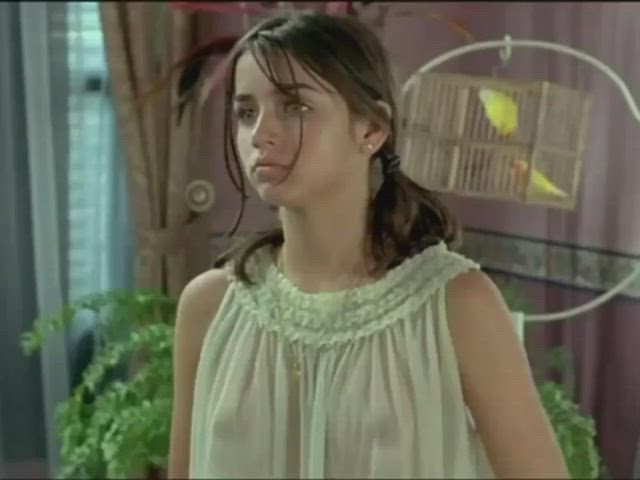 Ana de Armas Celebrity Cinema Erect Nipples Natural Tits Riding Sex gif