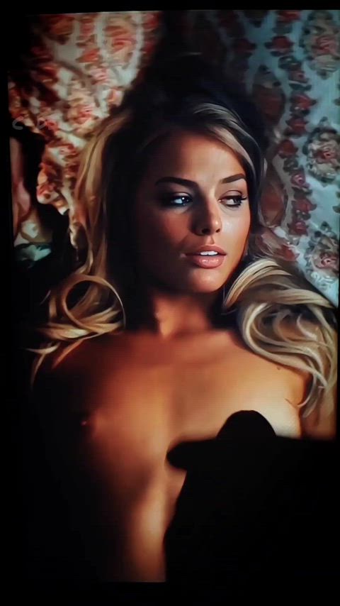 actress beautiful celebrity cum cumshot margot robbie natural tits nipple nude tribute