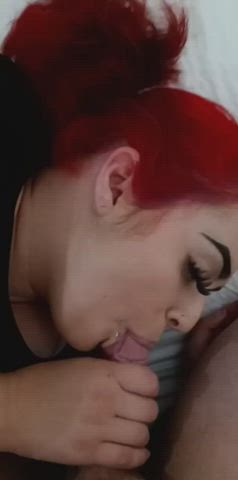 blowjob cum in mouth redhead gif