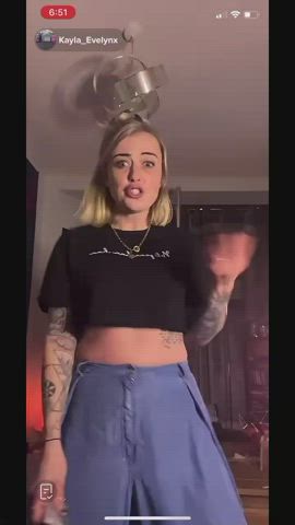 accidental nipple nipslip tiktok tits gif