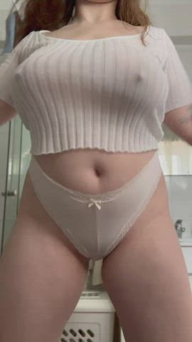 big tits boobs bouncing tits busty cute homemade huge tits tease gif