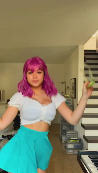 Dad Dancing Daughter Doll Sensual TikTok gif