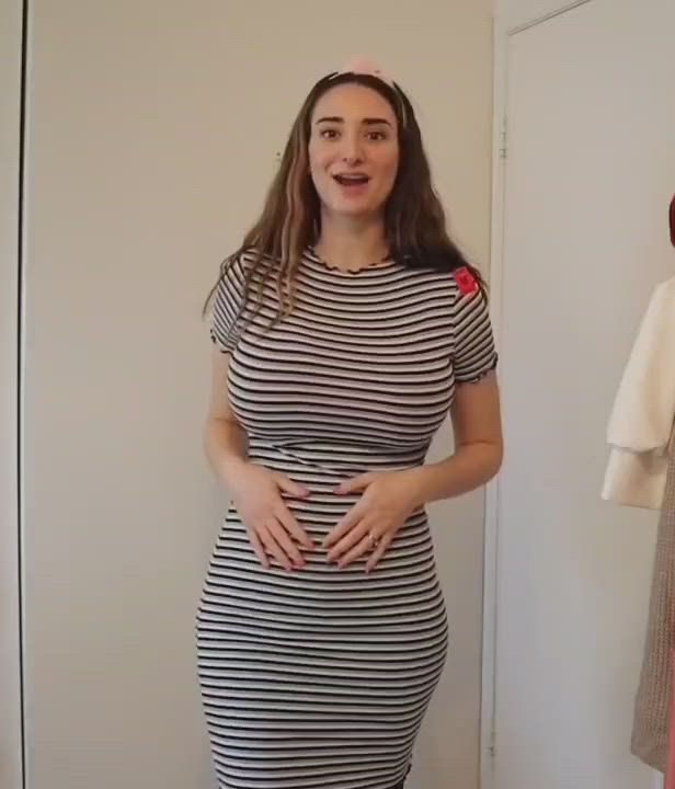Abigail Big Tits Dress gif