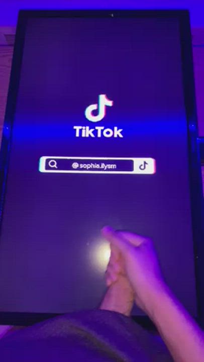 Jerk and cum tributing now with my BWC on my huge tv screen! Jerking over TikToks