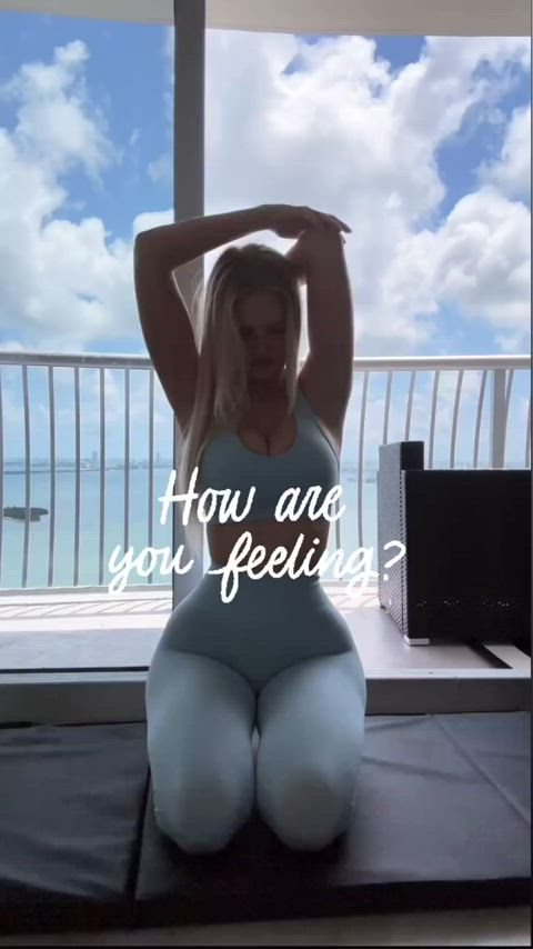 blonde non-nude yoga gif