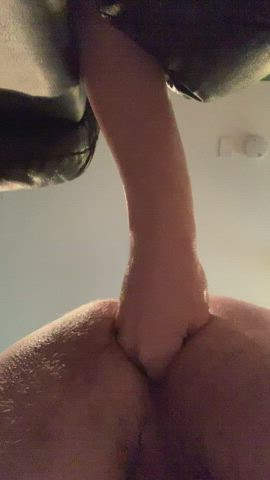 Anal Play Huge Dildo Male Masturbation gif