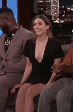 Elizabeth Olsen Gorgeous Legs and Breasts