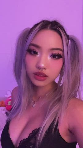 asian big tits pigtails tiktok gif