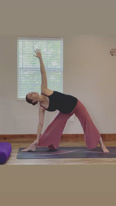 Pregnant Redhead Yoga gif